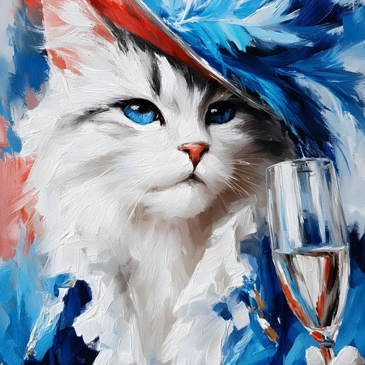 Majestic Feline Celebration Canvas Print