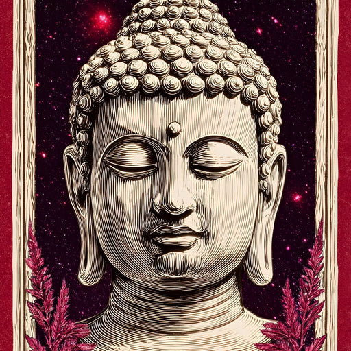 Cosmic Lotus Buddha Tranquil Canvas Print