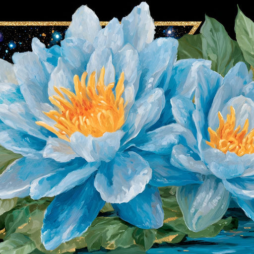 Stellar Lotus Blossom Radiance Canvas Print