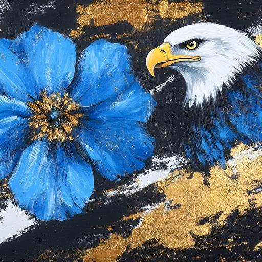 Hawk's Flight with Azure Blossom - Alicia Smith Canvas Print