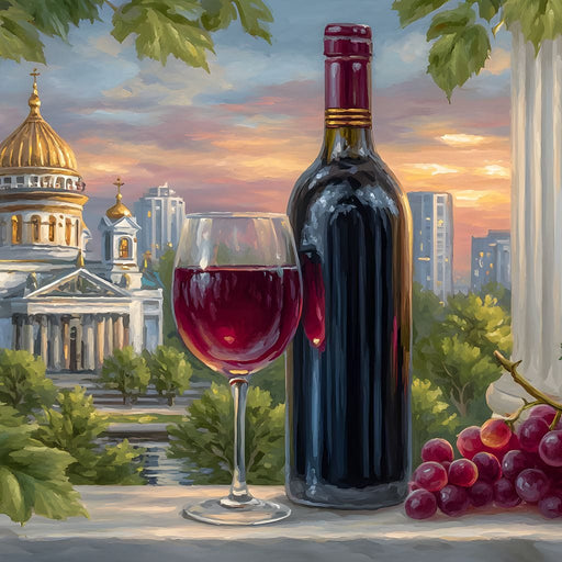 Gilded Reflections Vineyard Balcony Canvas Print