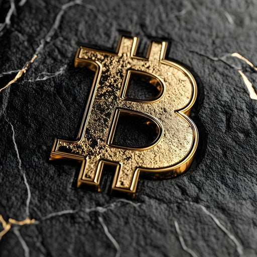 Golden Bitcoin Luxe Marble Icon Canvas Print