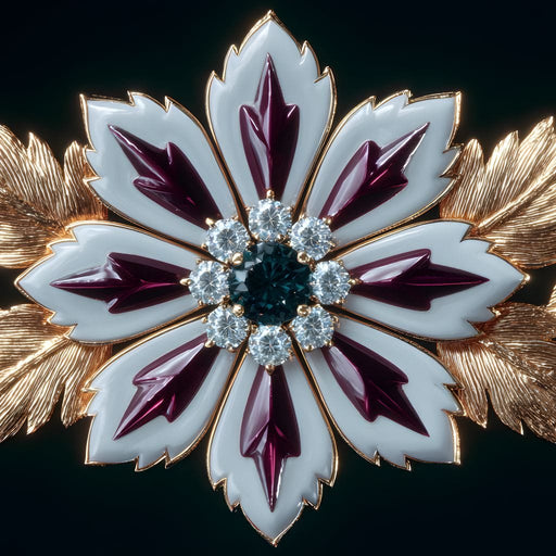 Radiant Jewel Blossom Grandeur Canvas Print