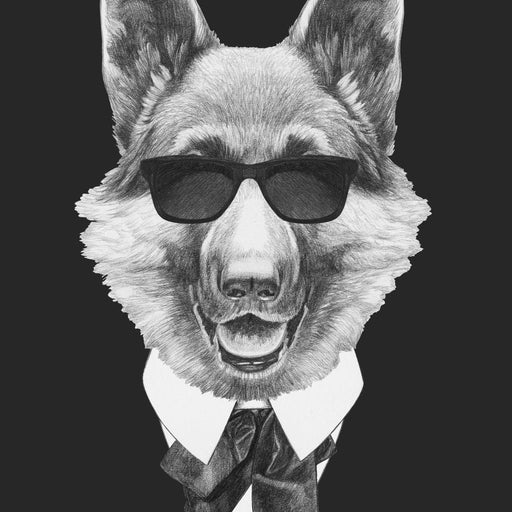 Dressed Up German Shepherd Canvas Print