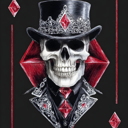 Ace Skeleton High Stakes Elegance Canvas Print