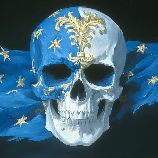 Sapphire Stars Sovereign Skull Canvas Print