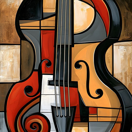 Rhythm of Fragmented Geometric Strings Canvas Print