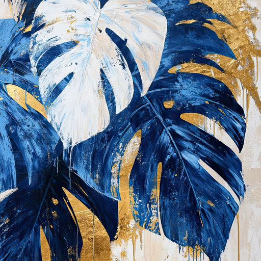 Golden & Blue Oasis Canvas Print