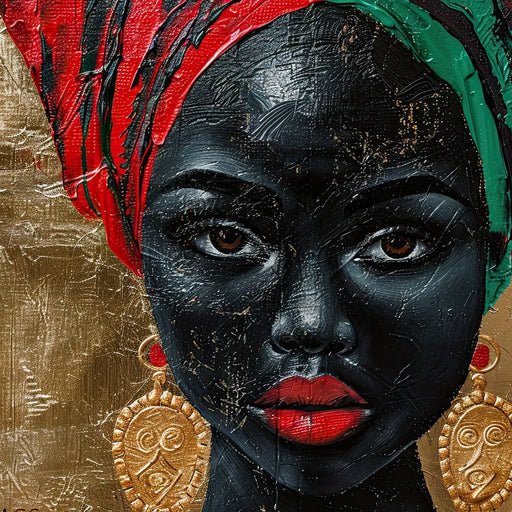 Nubian Grace in Gold Essence - Sakeem Gibbs Canvas Print