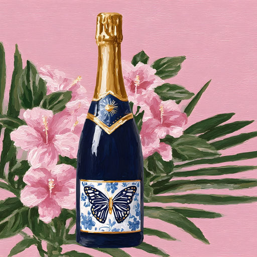 Champagne Butterfly Bouquet Canvas Print