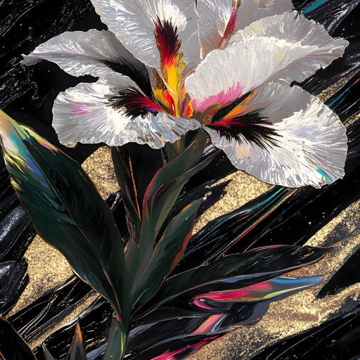 Radiant Petals Night Elegance Canvas Print