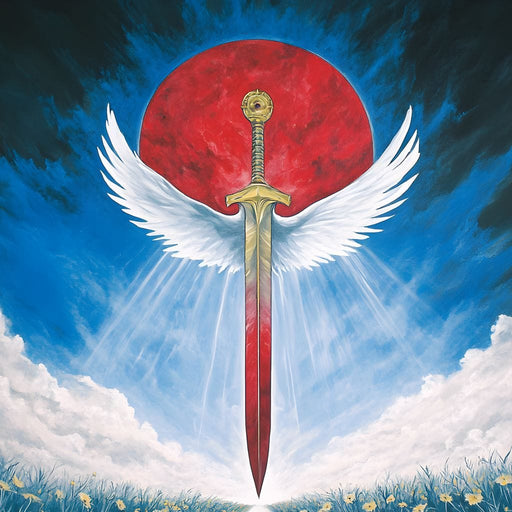 Celestial Guardian Sword Canvas Print