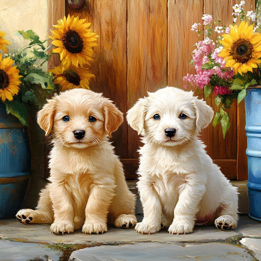 Sunflower Companionship Duo Canvas Print