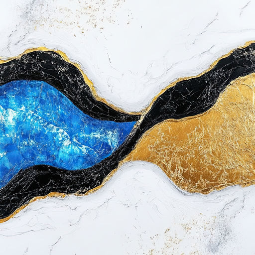 Radiant Rift of Golden Waves Canvas Print