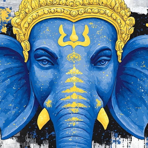 Ganesha Golden Majestic Tranquility Canvas Print