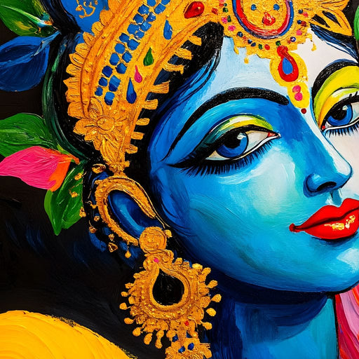Divine Blue Muse of Krishna Canvas Print