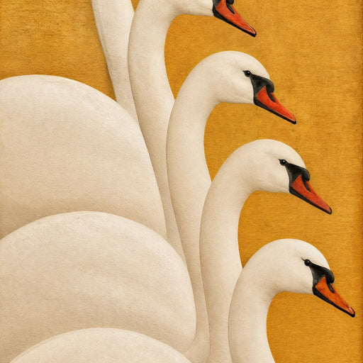 The Swan Assembly - TooplesArt Canvas Print