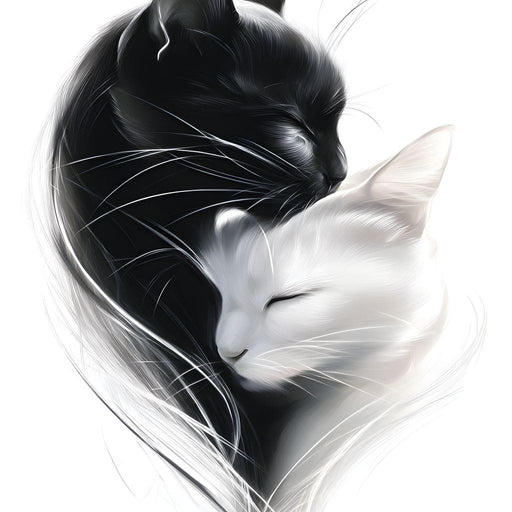 Cats Embrace Canvas Print