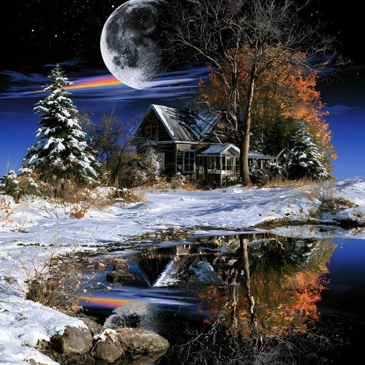 Silent Solstice By The Frozen Shore Canvas Print