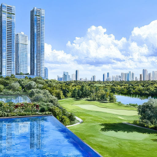Skyline Radiance Overlooking the Golf Course Canvas Print