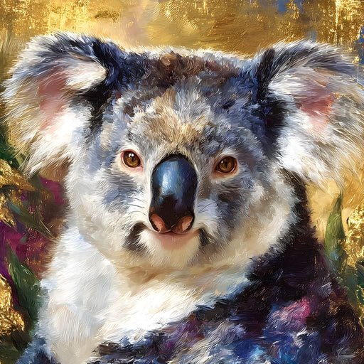 Golden Koala Portrait Glow - Neal Hackett Canvas Print