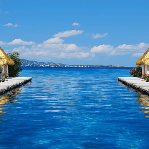 Bungalows By The Sea Retreat Canvas Print