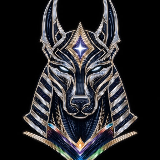 Celestial Anubis Guardian Canvas Print
