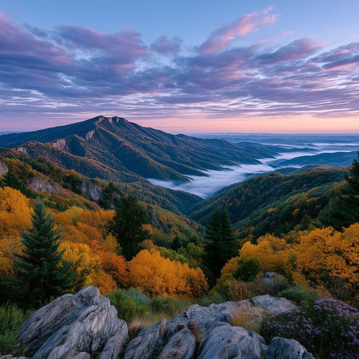 Autumn Mountain Cloud Sea View Canvas Print