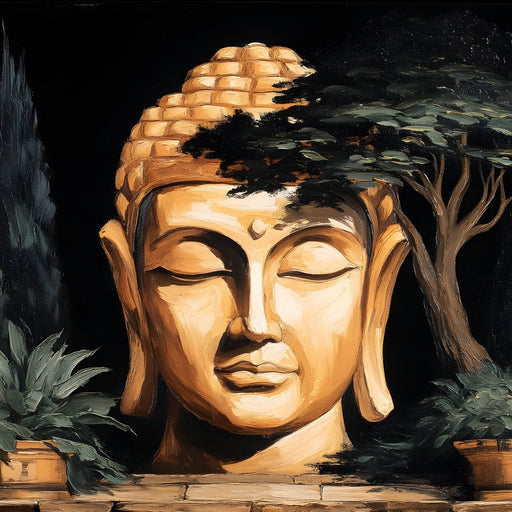 Tranquil Buddha Garden Essence Canvas Print