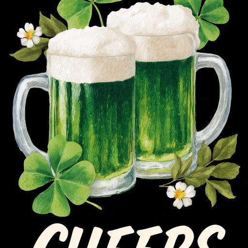 Lucky Clover Beer Cheers Canvas Print