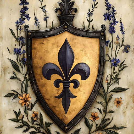 Noble Fleur De Lys Emblem Canvas Print