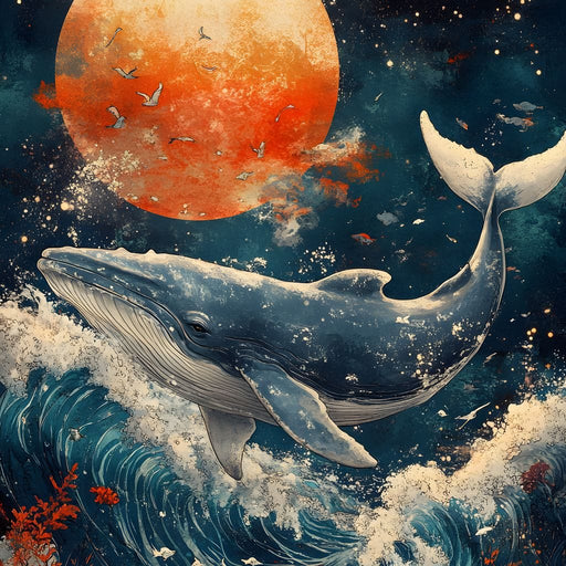 Oceanic Moonlit Majesty Canvas Print