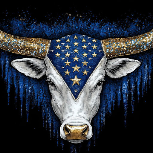 Galactic Constellation Bull Canvas Print