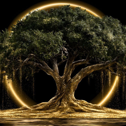 Ancient Tree Upon The Hollow Moon Canvas Print