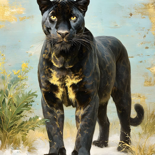 Golden Eye Panther Stately Stance Canvas Print