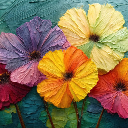 Bloomstorm in Brushstrokes - TooplesArt Canvas Print