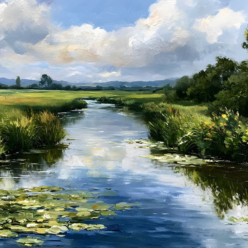 Summer Solstice Over The Still Waters Canvas Print
