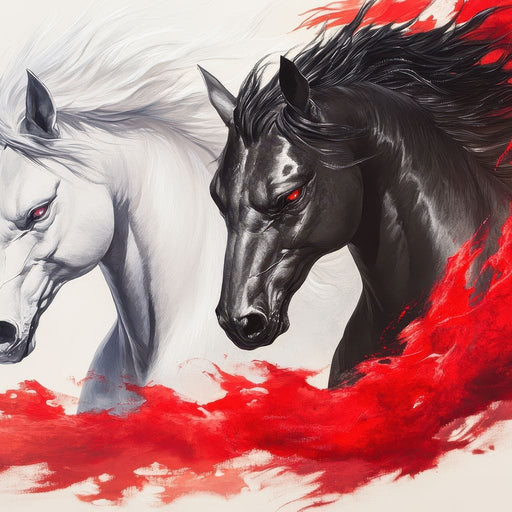 Phantom Rush of Equines Canvas Print