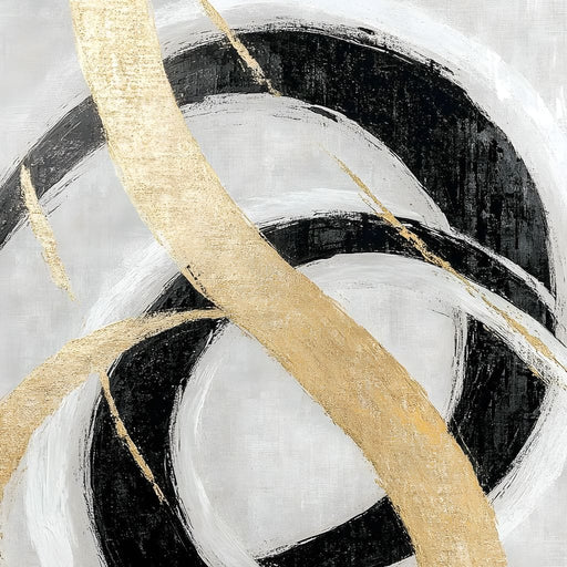 Golden Elegance Spirals Canvas Print