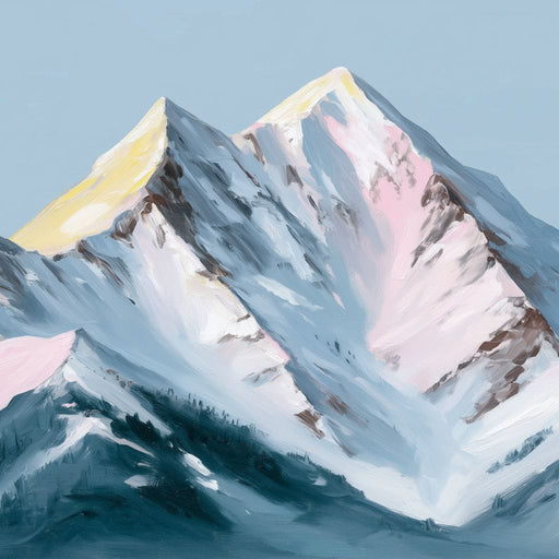 Pastel Alpine Summit Glow Canvas Print