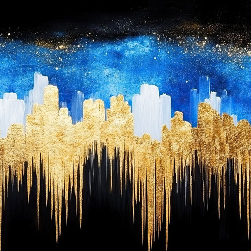 Golden Cityscape Skyline Elegance Canvas Print