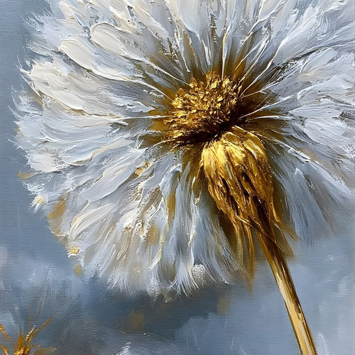 Gilded Dandelion Canvas Print