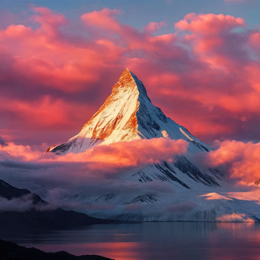 Snow Throne at Sunrise - TooplesArt Canvas Print