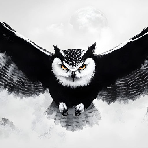 Nocturnal Owl Majesty Unfurled Canvas Print