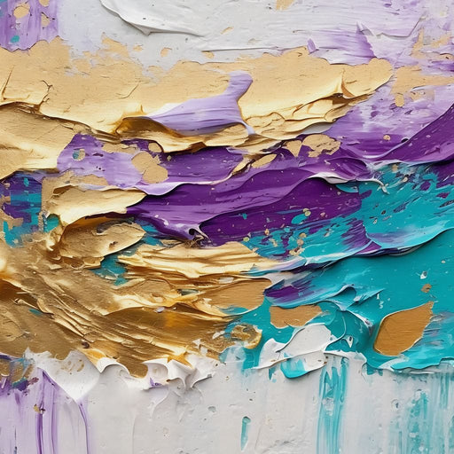 Opulent Oceanic Gold Fusion Canvas Print