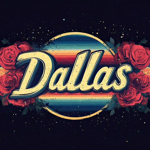 Retro Rose Radiance Dallas Canvas Print