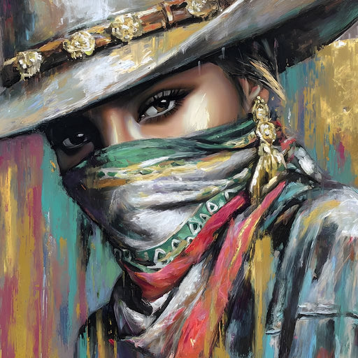 Golden Moon Desert Bandit Muse Canvas Print