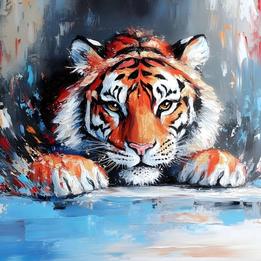 Majestic Tiger Brushstrokes Canvas Print