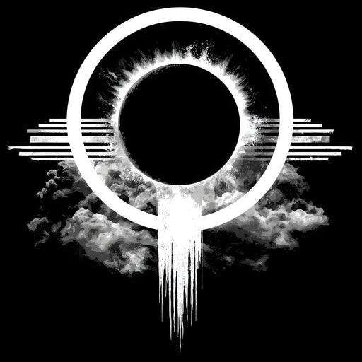 Celestial Eclipse Monochrome Burst Canvas Print