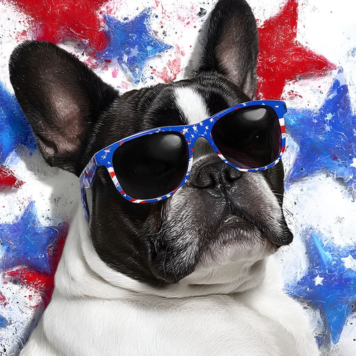 Stellar Patriotic Pawtrait Canvas Print